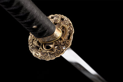 Shishi 獅子 Katana — T10 Steel, Mirror Polish, Black Saya – view 6