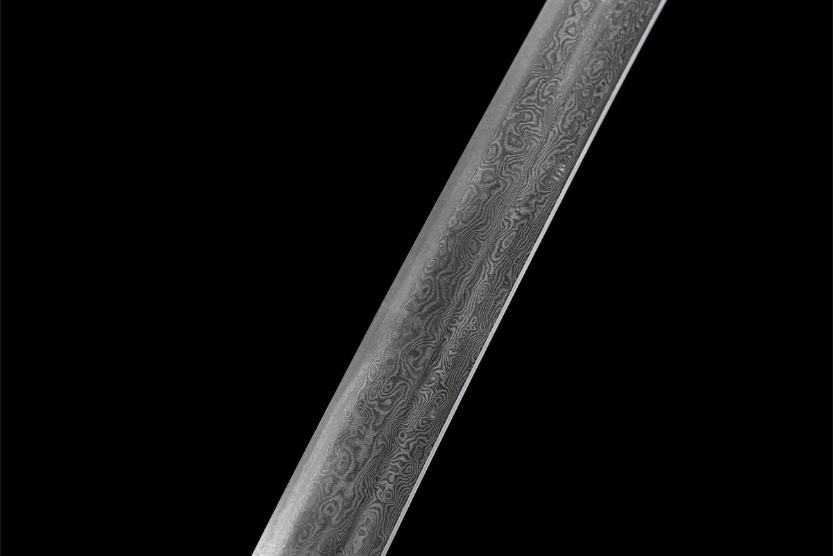 Katana Tatsu 竜 – Damascus Steel, Hand-painted Dragon Saya – view 8