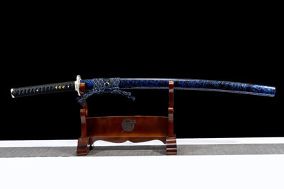 Katana Yoru 夜 – Blue Manganese Steel Blade – view 3