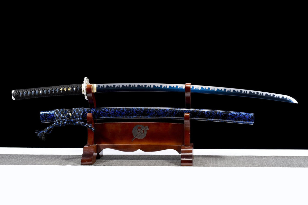 Katana Yoru 夜 – Blue Manganese Steel Blade – view 2