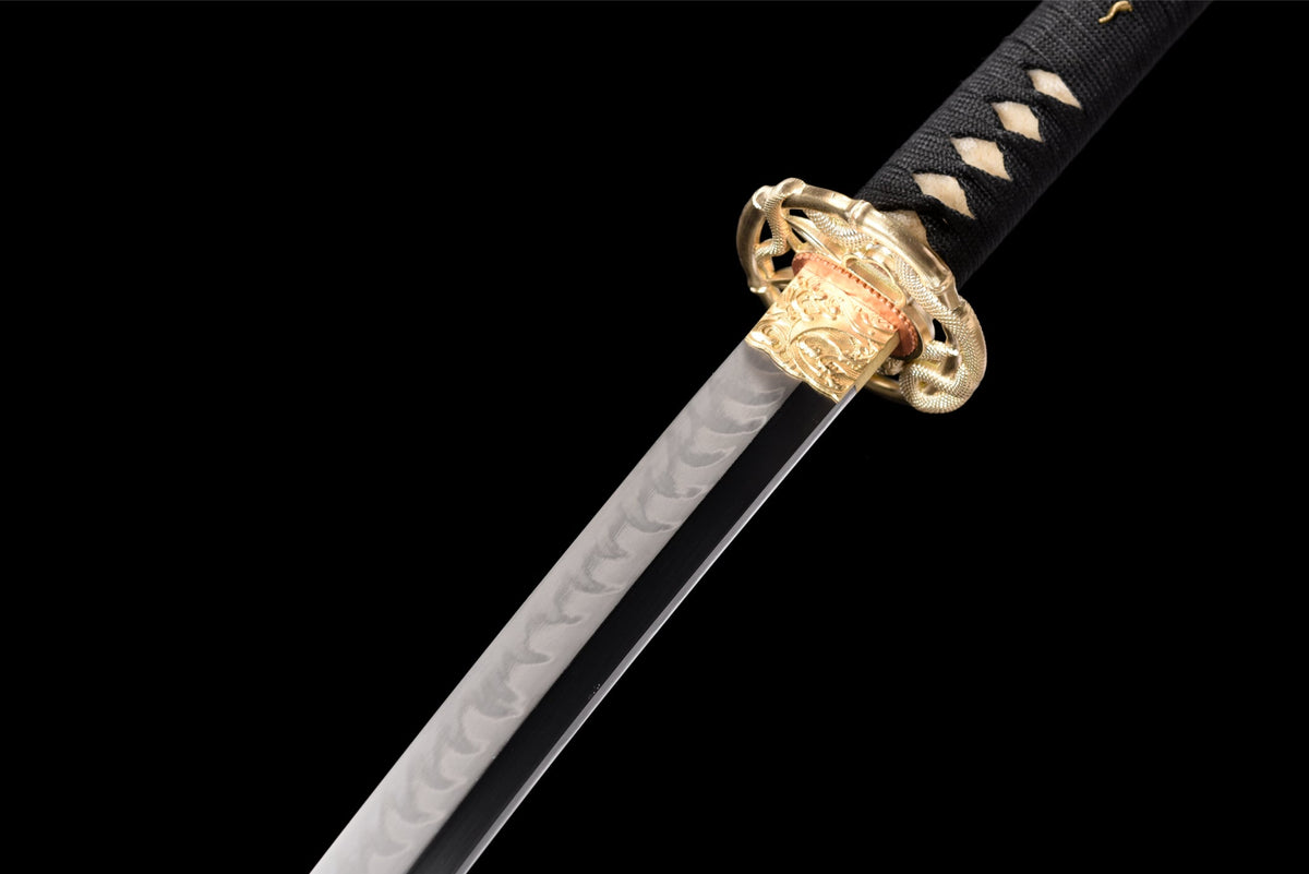 Ryū no Hōkō 竜の咆哮 Katana — T10 Steel, Silver Dragon Saya – view 6