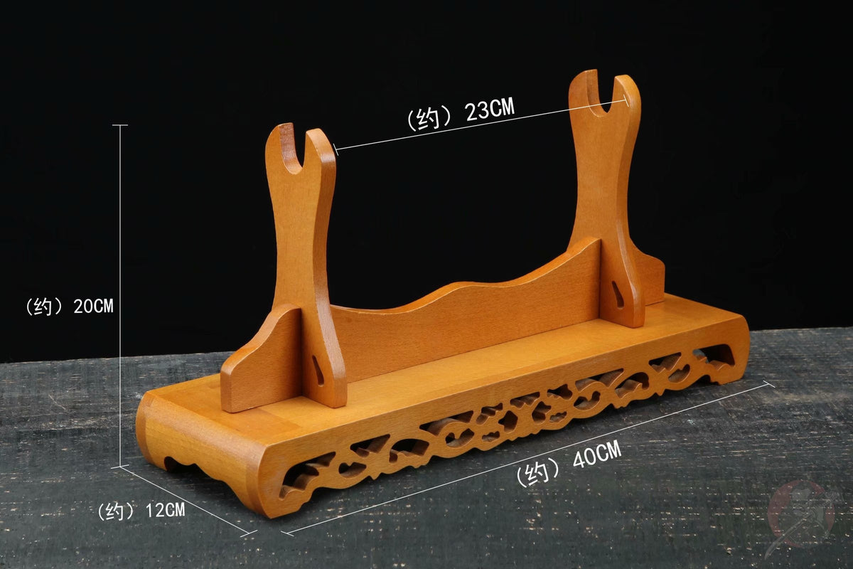 Taiyou 太陽 Katana Stand – Carved Hardwood – view 7