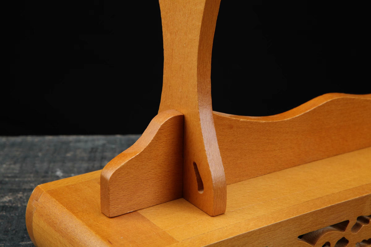 Taiyou 太陽 Katana Stand – Carved Hardwood – view 4
