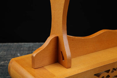 Taiyou 太陽 Katana Stand – Carved Hardwood – view 4