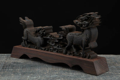 Ryuu 竜 Katana Stand – Carved Rosewood – view 4