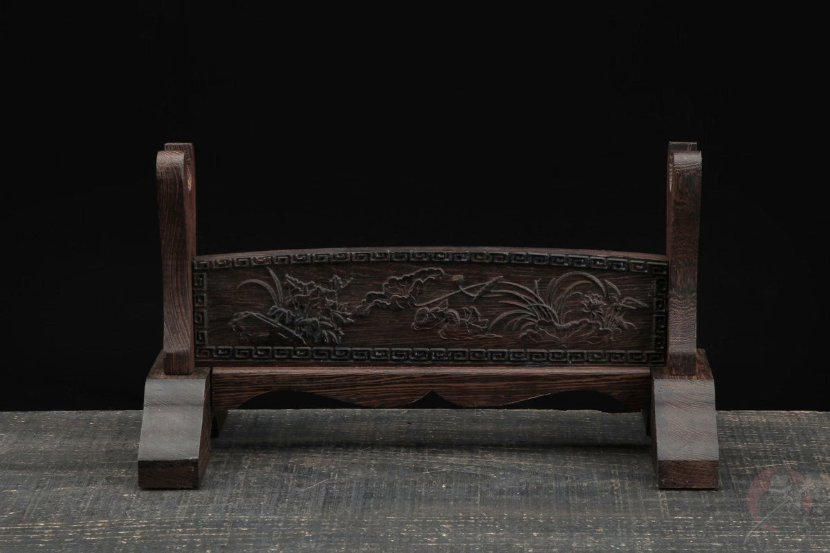 Keshiki 景色 Katana Stand – Carved Rosewood – view 5