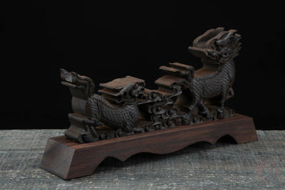 Ryuu 竜 Katana Stand – Carved Rosewood – view 5