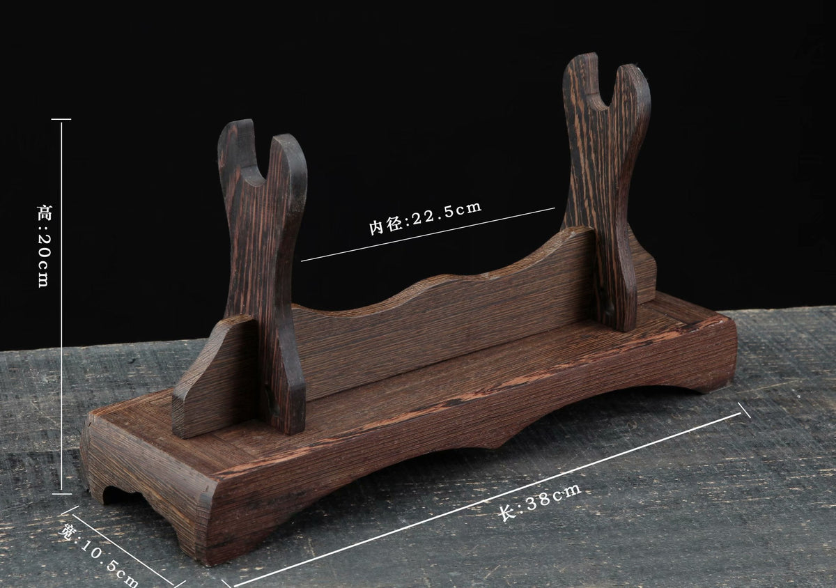 Mokuzai 木材 Katana Stand – Carved Hardwood Display – view 4