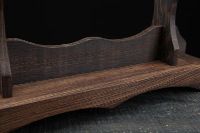 Mokuzai 木材 Katana Stand – Carved Hardwood Display – view 6