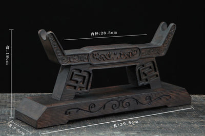 Douu 堂宇 Katana Stand – Carved Beech Wood – view 6