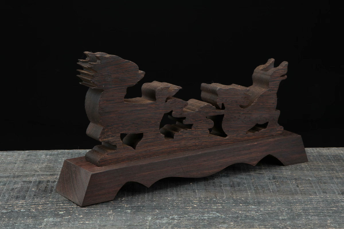 Ryuu 竜 Katana Stand – Carved Rosewood – view 8