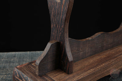 Mokuzai 木材 Katana Stand – Carved Hardwood Display – view 8
