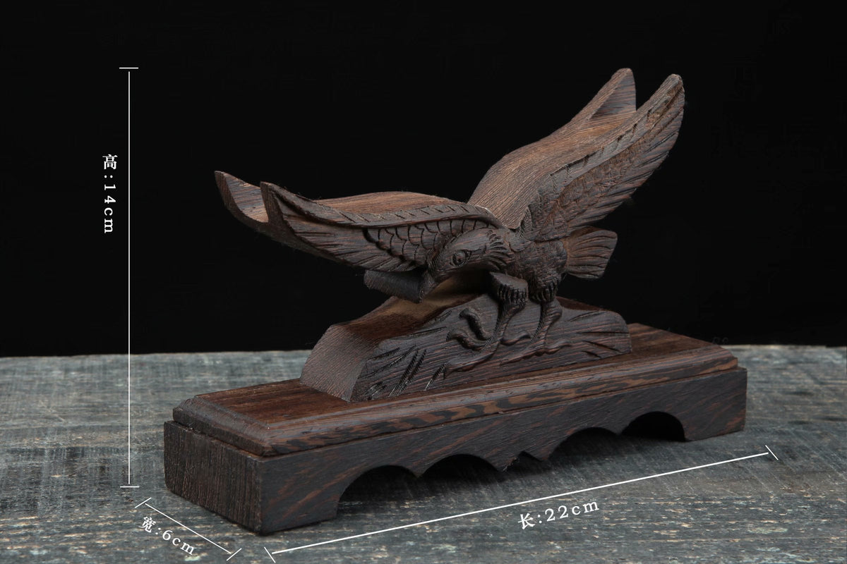 Washi 鷲 Katana Stand – Carved Rosewood – view 1