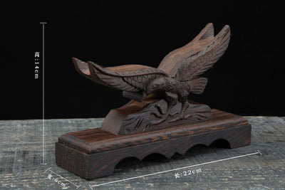Washi 鷲 Katana Stand – Carved Rosewood – view 1