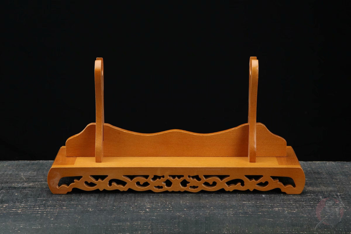 Taiyou 太陽 Katana Stand – Carved Hardwood – view 2