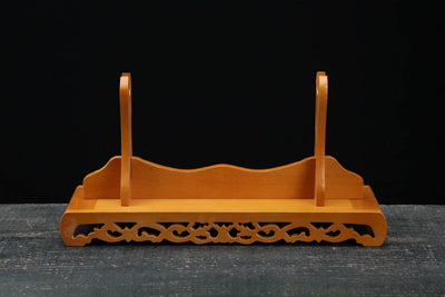 Taiyou 太陽 Katana Stand – Carved Hardwood – view 1