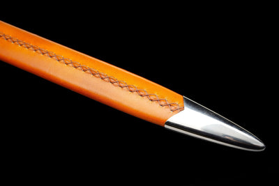 Aurantia Long Sword – European Style, Amber Leather Scabbard – view 9