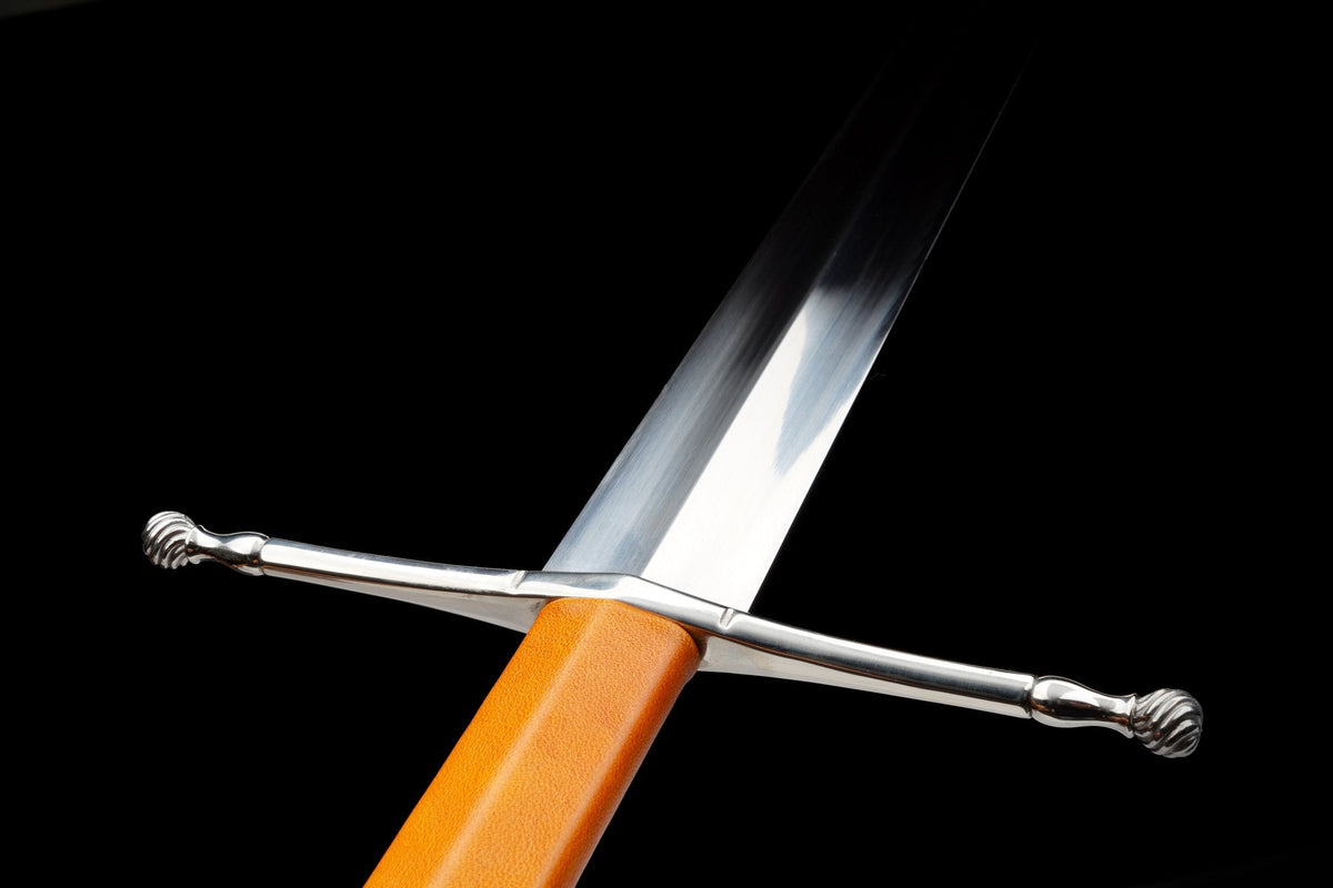 Aurantia Long Sword – European Style, Amber Leather Scabbard – view 10