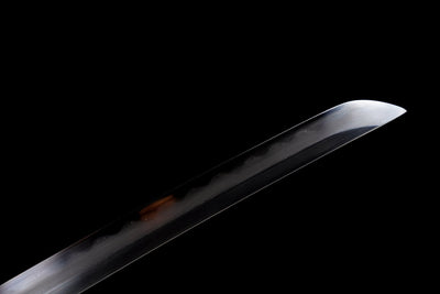 Mikazuki 三日月 Katana – Damascus Steel, Crescent Moon Tsuba – view 5