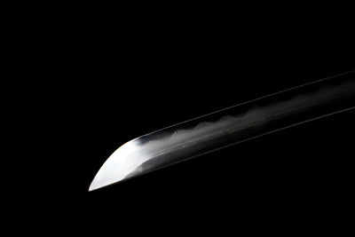 Mikazuki 三日月 Katana – Damascus Steel, Crescent Moon Tsuba – view 8