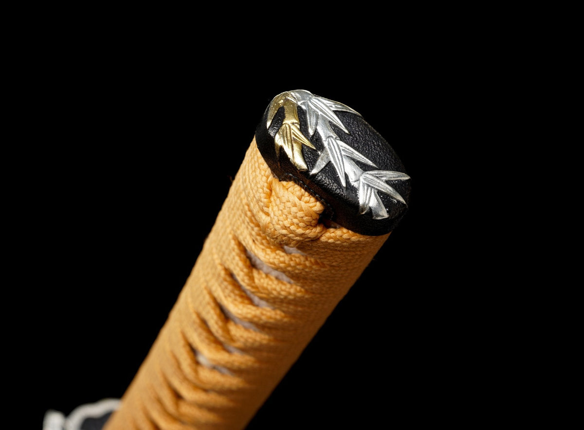 Mikazuki 三日月 Katana – Damascus Steel, Crescent Moon Tsuba – view 17