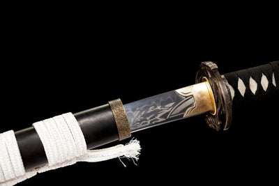 Shirokami 白狼 Katana – White Wolf Tsuba, T10 Steel – view 17