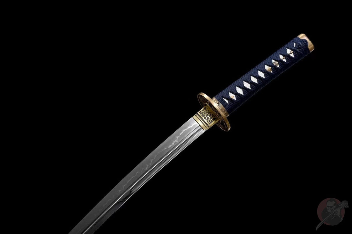 Wakizashi Akuma 悪魔 — T10 Steel with Bo-hi, Ebony Saya – view 6