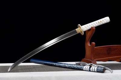 Wakizashi Kaiyō 海洋 – T10 Steel with Bo-hi, Ebony Saya – view 5